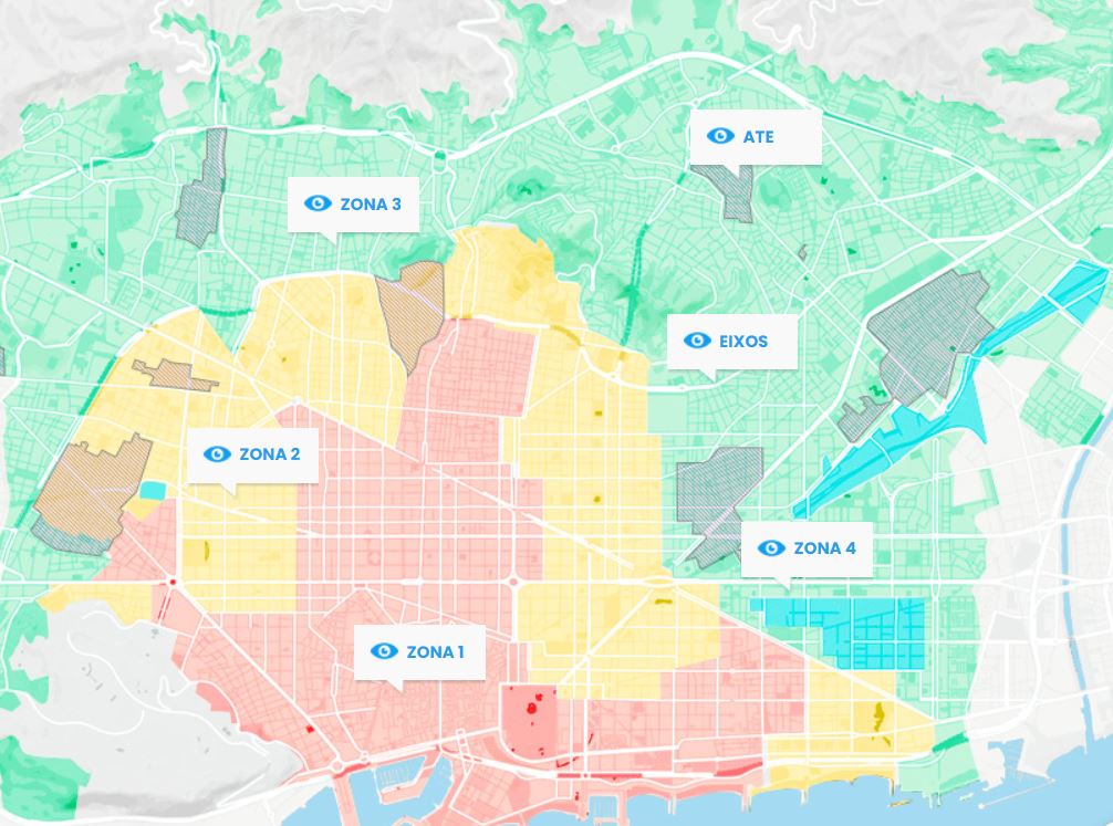 El "mapa peuat Barcelona" se refiere al mapa del Plan Especial Urbanístico de Alojamientos Turísticos (PEUAT), la normativa de Barcelona que regula la implantación de alojamientos turísticos, como hoteles y pisos turísticos, para hacerla compatible con el derecho a la vivienda de los vecinos. Este plan establece diferentes zonas en la ciudad con normativas específicas para controlar el crecimiento y garantizar un modelo urbano equilibrado y sostenible