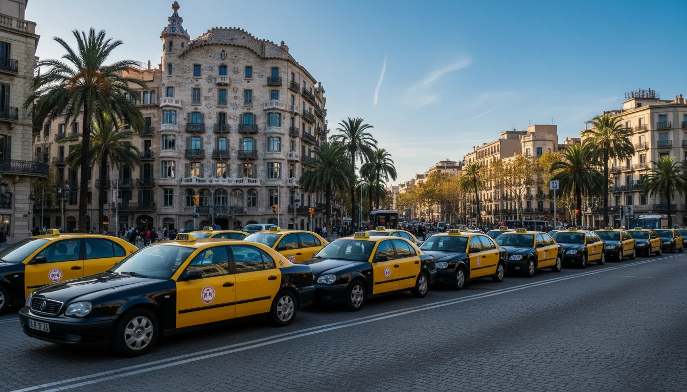 Por qué los taxis de Barcelona son amarillos y negros